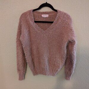 Pink Rose, size Small, pink sweater